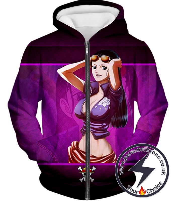 One Piece Sexy One Piece Girl Nico Robin Of Straw Hat Pirates Zip Up Hoodie